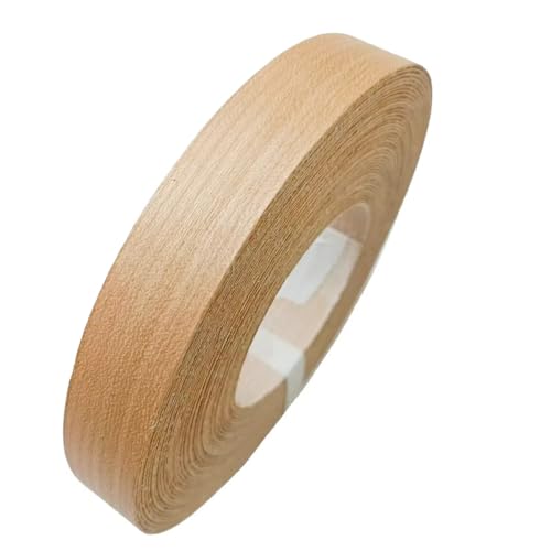 Cherry Wood Veneer Edge Banding Tape,7/8 inch ×50ft Iron On Wood Strips,Preglued Hot Melt Adhesive Edgebanding,Flexible Plywood Wood Edging for Furniture Restoration Work - size: 7/8" x50'