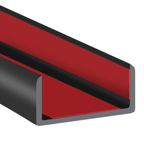 Rubber Edge Trim, Flexible Self-Adhesive U Shaped Peel and Stick Edge Banding, 1-1/4" U Channel Edge Protector for Door Sides, Edge Guards for Woods, Furniture, 20Ft, Black Color - color: Black, size: Fit 1-1/4" - L20'