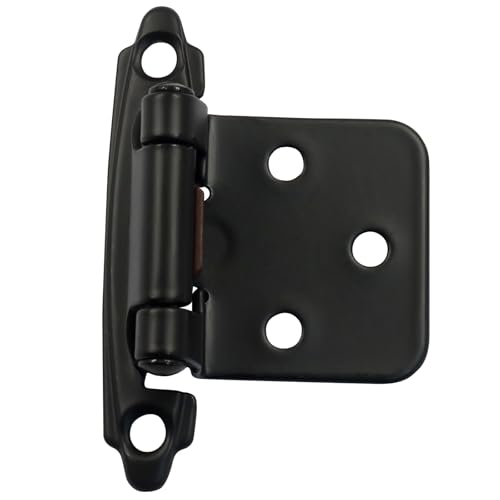 Matte Black Self-Closing Cabinet Hinges 4-Pack (2 Pair) - color: Black