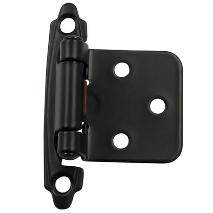 Matte Black Self-Closing Cabinet Hinges 4-Pack (2 Pair) - color: Black
