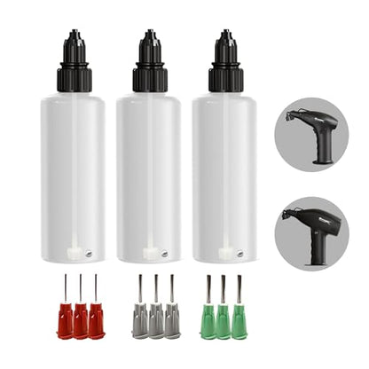 Lionbow 3 Pack 150ml Spray Bottles with 9 Spray Nozzles, Replacement Accessories Compatible with Lionbow Paint Sprayer, 1.2mm Spray Needle Only Suitable for P04