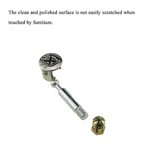 Hahiyo Furniture Connector Cam Lock Fittings Dowel Flat Back Fastener Table Side Knock Down with Pre-Inserted Bolt Nut Rock Solid Fit Hole Properly Good Grab for Drawer Dresser Cabinet 11Sets 14x16mm - size: 35mm-11 Sets
