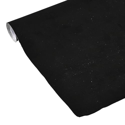 Suede Car Vinyl Wrap, Stretch Adhesive Film, Black, 39.37"x 60" - color: Black, size: 39.37" x 60"