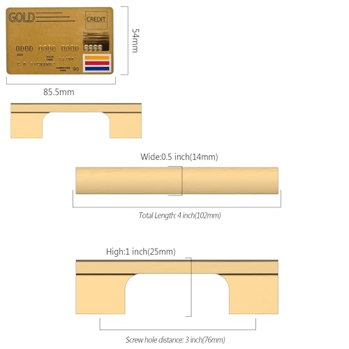 Amerdeco 10 Pack Champagne Bronze Cabinet Pulls 3 Inch(76MM) Hole Centers Kitchen Cabinet Handles Hardware Kitchen Handles for Cabinets Cupboard Handles Drawer Pulls ZH0026 - color: Champagne Bronze, size: 3"/76MM Hole Center, style: 10 Pack