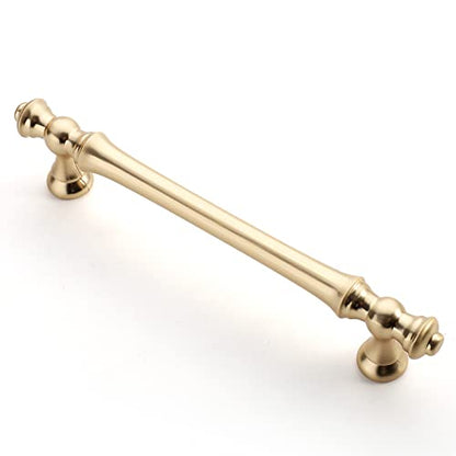 Asidrama 20 Pack 5 Inch(128mm) Brushed Brass Kitchen Cabinet Handles, Gold Cabinet Pulls Kitchen Cabinet Hardware for Cupboard Drawer Pulls - color: Brushed Brass, size: 5" Hole Center, style: 20 Pack
