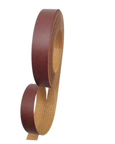HGKJHFmelamine Edging Tape. pre Coated with hot melt Adhesive Flexible Veneer Edge Edging, Used for Cabinet and Furniture Maintenance (No19-Deep Brown Mahogany Color, 1.81cm*40ft) - color: No19-Deep brown mahogany color, size: 0.71 in*40 ft