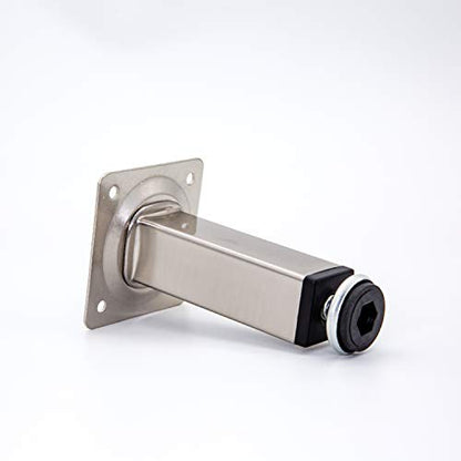 HUAYY Shiny Metal Adjustable Legs | Furniture,cabinets,Table levelers feet | Leveling Foot and Screw mounting Package (Nickel Plating) - color: Nickel Plating