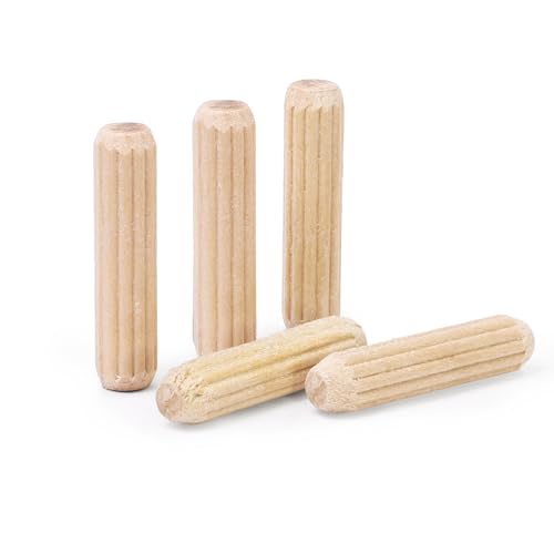 1/4" x 1" Wooden Dowel Pins - FoDau770 Beech Wood Dowel Rods - 200 Pcs - size: 1/4" x 1"