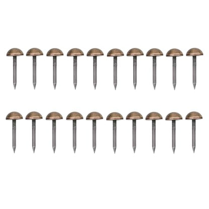 dophee 20Pcs Bronze Small Round Head Brass Upholstery Nails Tacks, 12mm - color: Antique Bronze, size: 12 mm