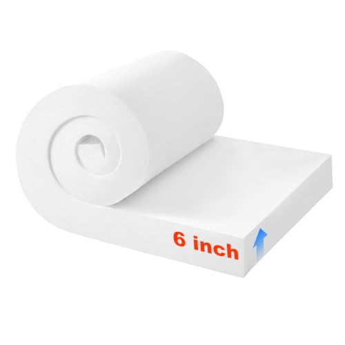 Upholstery Foam 6" x 24" x 72", 1PC High Density ﻿Foam Couch Padding - size: 6" x 24" x 72"