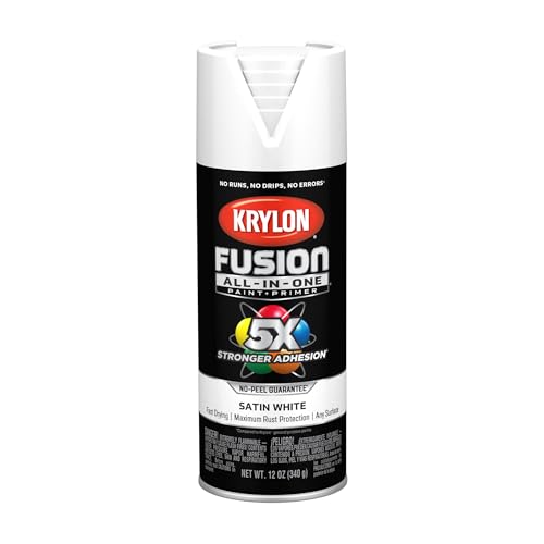 Krylon Fusion All-In-One, Satin, White, 12 oz - color: White, size: 12 Ounce (Pack of 1), style: Satin