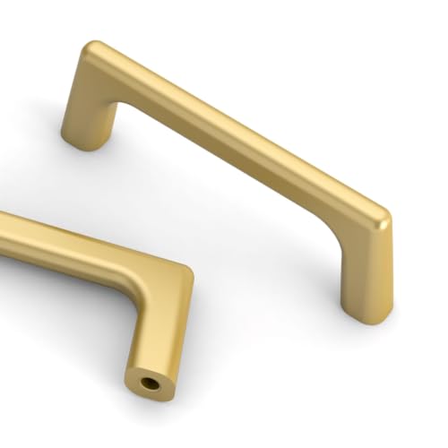 Asidrama 6 Pack 3 Inch(76mm) Gold Cabinet Pulls Cabinet Handles Cupboard Handles Kitchen Cabinet Hardware for Cupboard Drawer Pulls - color: Gold, size: 3" Hole Center, style: 6 Pack
