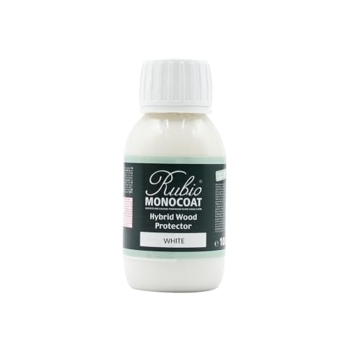 Rubio Monocoat Hybrid Wood Protector 30 ft² | Exterior Wood Oil Finish, Color & UV Protection for Outdoor Wooden Surfaces & Furniture | 100 mL, White - color: White, size: 100 ml