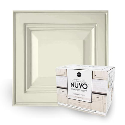 Nuvo Antique White Cabinet Makeover Kit - Easy DIY 7-Piece Set, Warm Cream, Long-Lasting Finish - color: Antique White, style: Full Sized Kit