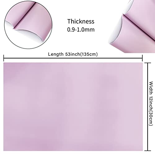 HYANG Smooth Solid Color Light Purple Faux Leather Sheets 1 Rolls 12"X53" (30cmX135cm),Faux Leather is Great for, Bows,Earrings Handmade DIY Craft Projects Making - color: Light Purple