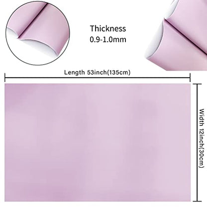 HYANG Smooth Solid Color Light Purple Faux Leather Sheets 1 Rolls 12"X53" (30cmX135cm),Faux Leather is Great for, Bows,Earrings Handmade DIY Craft Projects Making - color: Light Purple