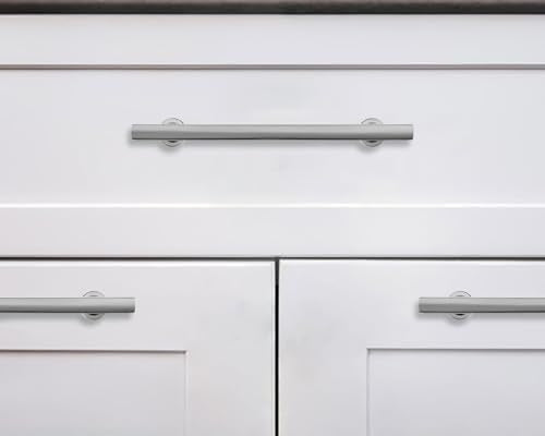 khtumeware 10 Pack 3-3/4 Inch(96mm) Brushed Satin Nickel Cabinet Pulls Kitchen Solid Heavy Duty Cabinet Pulls Kitchen Cabinet Hardware for Cupboard Drawer Handles Dresser Pulls - color: Brushed Nickel, size: 3 3/4" Hole Center