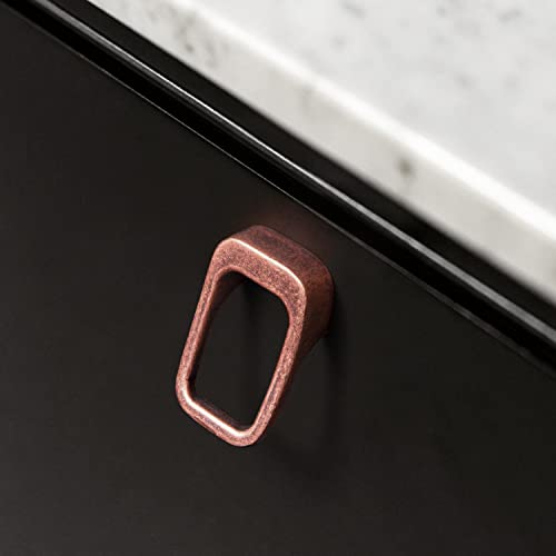Goo-Ki Antique Copper Cabinet Pulls with 0.6'' (16MM) Hole Centers,Retro Zinc Alloy Drawer Pulls for Drawer,Wardrobe,Cupboard,6 Pack… - color: Antique Copper, size: 0.6'' HOLE CENTERS