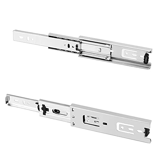 SEUNMUK 6 Pairs 6 Inch Full Extension Less Noise Drawer Slides 3 Section Ball Bearing Side Mounted Drawer Slider Heavy Duty Drawer Slides, with 48 Mounting Screws, 100 LB, Silver - size: Silver 6 Inch -6 Pairs