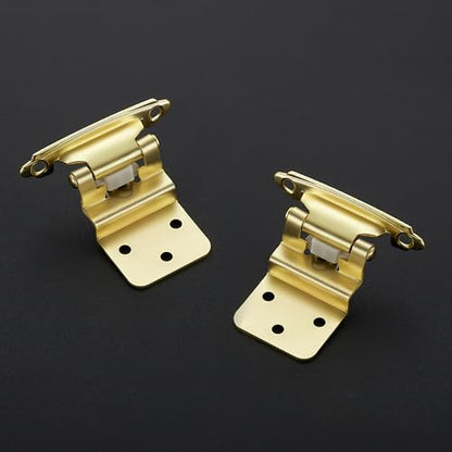 Ravinte 3/8" Inset Gold Cabinet Hinges 60 Pack (30 Pairs) - color: Gold