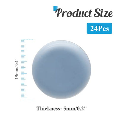 24pcs 3/4" (19mm) Self-Adhesive Furniture Sliders - size: 3/4 inch (19mm)