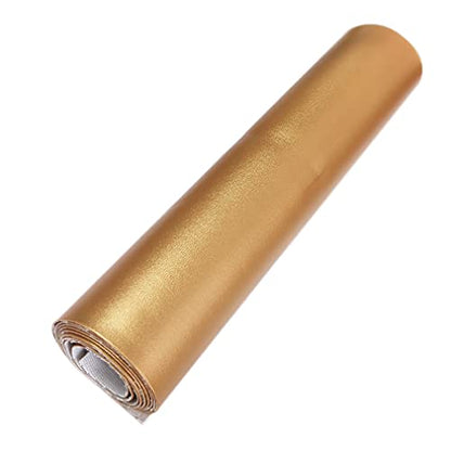 HYANG Smooth Solid Color Dark Goldenrod Faux Leather Sheets 1 Rolls 12"X53" (30cmX135cm),Faux Leather is Great for, Bows,Earrings Handmade DIY Craft Projects Making - color: Dark Goldenrod
