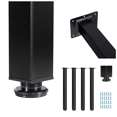 LCSDLHLSY 30 Inch Square Metal Table Legs,DIY Furniture Legs,Black Set of 4 - size: 30 Inch