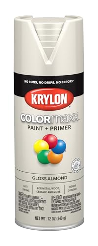 Krylon K05500007 Colormaxx Spray-Paints, Aerosol, Almond, 12 Ounce (Pack of 1) - color: Almond, size: 12 Ounce (Pack of 1), style: Gloss