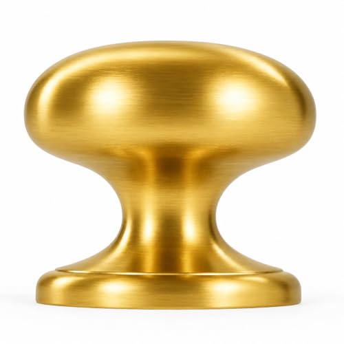 trust4care 2-Pack Brushed Satin Gold 1.5" Bifold Closet Cabinet Knobs Pulls - color: Gold, size: Set of 2