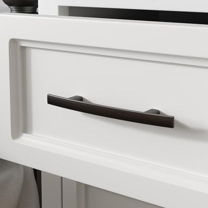 homdiy 5 Pack Oil Rubbed Bronze Cabinet Pulls, Solid Zinc Alloy, 5 Inch CC - color: Oil Rubbed Bronze, size: 5 Inch Hole Center