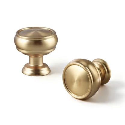 10 Pack Champagne Bronze Cabinet Knobs, 1-1/4 Inch Zinc Alloy Knob - color: Champagne Bronze