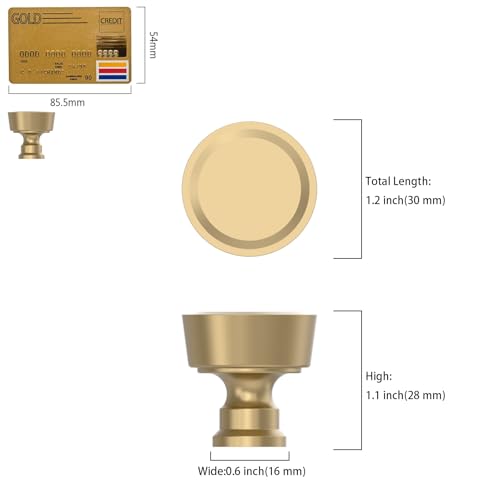Amerdeco 10 Pack Champagne Bronze Cabinet Knobs Single Hole Cabinet Pulls Diameter Round Drawer Knobs and Pulls for Bathroom Cabinets ZH0075 - color: Champagne Bronze, size: Single Hole