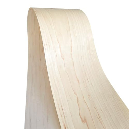 Natural Wood Veneer, Thin Veneer Sheets, Furniture/Boxes/Wooden Crafts Production and Renovation, Handmade DIY (Maple) - color: Maple / 8″ x 95″