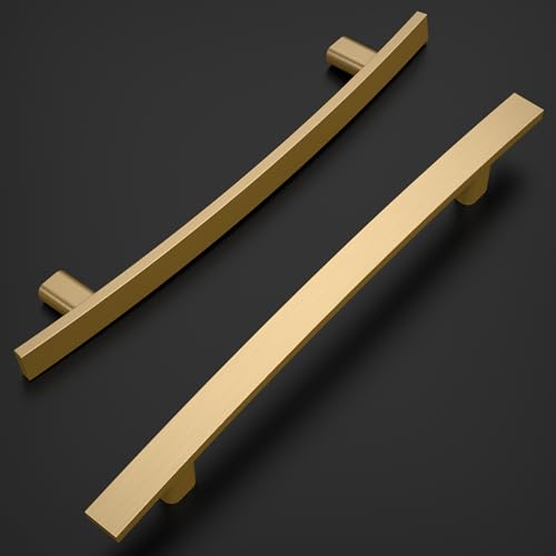 Amerdeco 10 Pack Champagne Bronze Cabinet Pulls - 5 Inch(128mm) Hole Center Cabinet Hardware for Bathroom and Kitchen Drawer Pulls ZH0003 - color: Champagne Bronze, size: 5"/128MM Hole Center