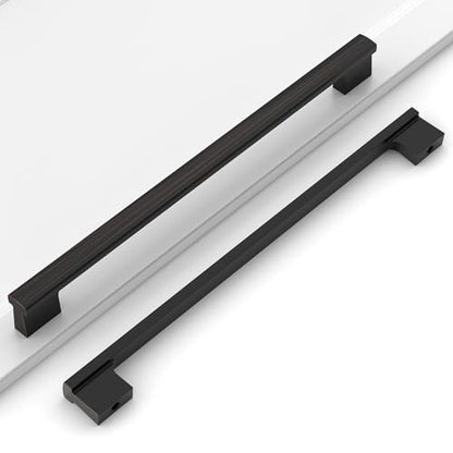 12 Pack 10"(254mm) Oil Rubbed Bronze Cabinet Pulls Kitchen Cabinet Handles Oil Rubbed Bronze Drawer Pulls Cupboard Hardware for Cabinets - color: Oil Rubbed Bronze, size: 10 Inch Hole Center