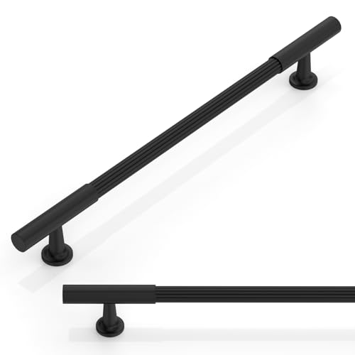 10 Pack Matte Black Cabinet Pulls 7.5 Inch(192mm) Kitchen Cabinet Handles Solid Heavy Duty Drawer Pulls - color: Matte Black, size: 7.5" Hole Center