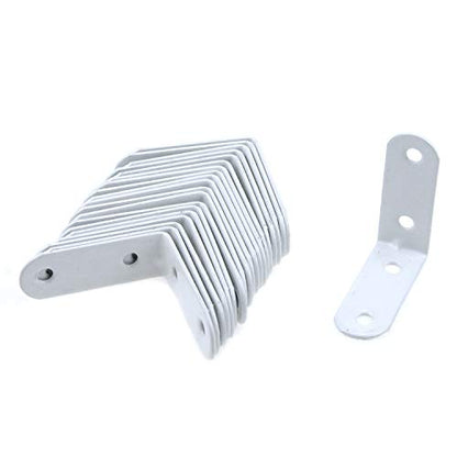Coshar 20 Pcs Small Right Angle Bracket Corner Brace L Shape Shelf Bracket - size: 1.9"x1.9"x0.71"