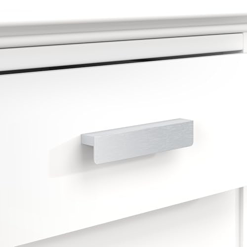 Peaha 10 Pack 4" Brushed Nickel Cabinet Handles Finger Pulls for Cabinets - color: Brushed Nickel, size: 4" Hole Center