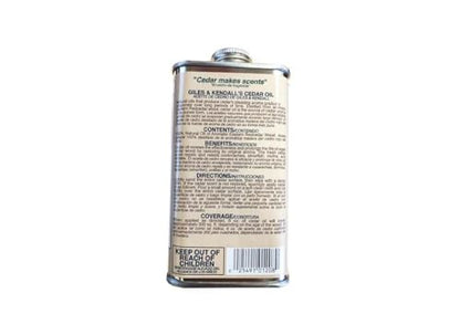 Giles & Kendall Low Luster Clear Oil-Based Cedar Oil 8 oz.