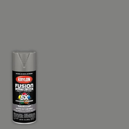 Krylon Fusion All-In-One 12 Oz. Matte Spray Paint, Vintage Gray - 1 Each