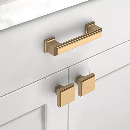 Asidrama 20 Pack 3 inch Champagne Bronze Kitchen Cabinet Handles - color: Champagne Bronze, size: 3" Hole Center(76mm)