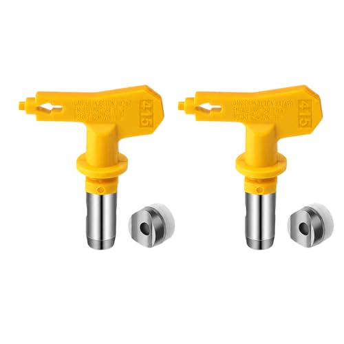2 pcs(415 * 2) Reversible Airless Spray Tips Set for Airless Paint Sprayer,for Wall Fence Deck Cabinet and Guns House Painting - size: 415*2