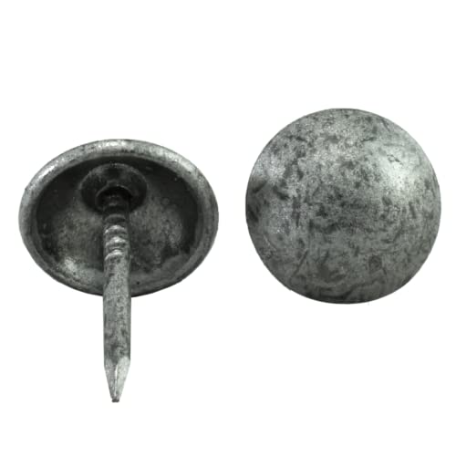 ® 100 Pcs/Box Upholstery Nails,Tacks 7/16in Head Dia [Antique Pewter Finish] DX0511APW