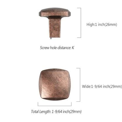 Asidrama 10 Pack Antique Copper Kitchen Cabinet Knobs - color: Antique Copper, size: Single Hole