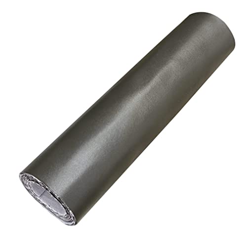 HYANG Smooth Solid Color Grey Faux Leather Sheets 1 Rolls 12"X53" (30cmX135cm),Faux Leather is Great for, Bows,Earrings Handmade DIY Craft Projects Making - color: Grey