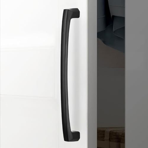 10 Pack 7 Inch Matte Black Kitchen Cabinet Handles - color: Matte Black, size: 7'' Hole Center(177mm)