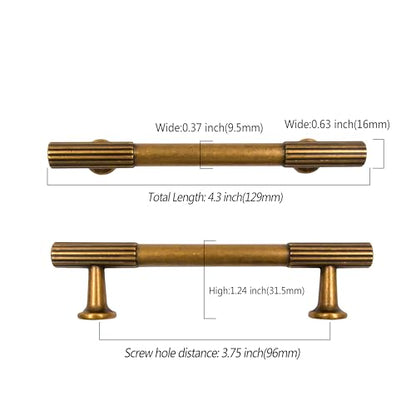 Asidrama 10 Pack 3.75 inch Antique Brass Kitchen Cabinet Handles - color: Antique Brass, size: 3.75" Hole Center