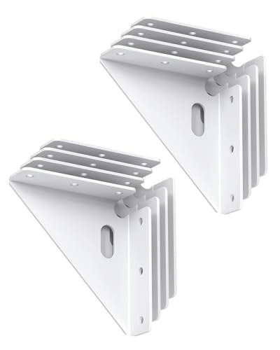 Corner Brackets for Wood, Heavy Duty, 350 LBS, White, 8 Pack - color: White-8PCS