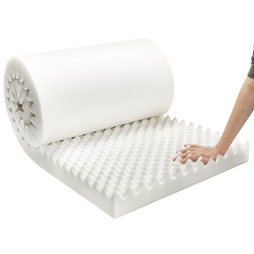 72 * 24 * 4 Inch Egg Crate Foam Padding Pressure-Relieving High-Density Upholstery Foam for Air Circulation Cuttable Cushion Pad for Sofa Chair Hospital - size: 72×24×4 IN