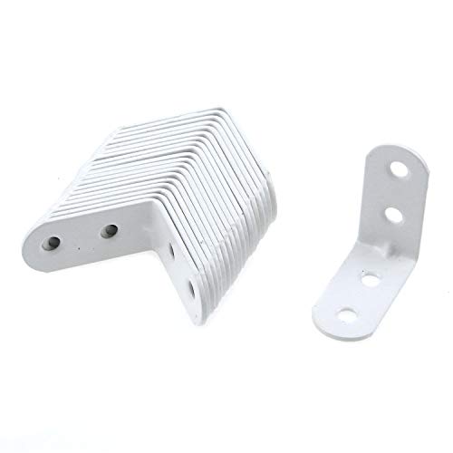 Coshar 20 Pcs Small Right Angle Bracket Corner Brace L Shape Shelf Bracket - size: 1.5"x1.5"x0.71"
